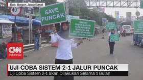 VIDEO: Sistem 2-1 Gantikan Sistem Buka-Tutup Jalur Puncak