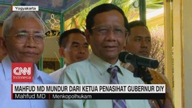 VIDEO: Mahfud MD Mundur dari Ketua Penasihat Gubernur DIY