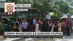 VIDEO: Gempa Magnitudo 6,8 Guncang Filipina