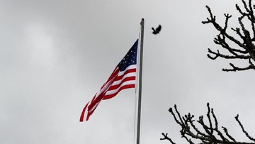 An American flag flutters at the premises of the former United States Consulate General in Jerusalem March 4, 2019. REUTERS/Ammar Awad