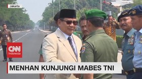 VIDEO: Kunjungi Mabes TNI, Menhan Disambut Panglima TNI