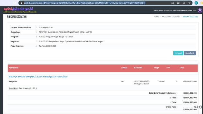 Bappeda menyatakan tak pernah mengunggah satu data APBD DKI Jakarta 2020, karena itu mereka heran dengan petikan anggaran pembelian lem aibon yang beredar.