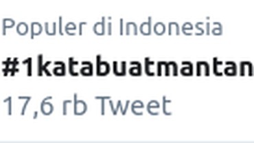 Viral Tagar '1 Kata Buat Mantan', Netizen: Enggak Cukup Satu Kata