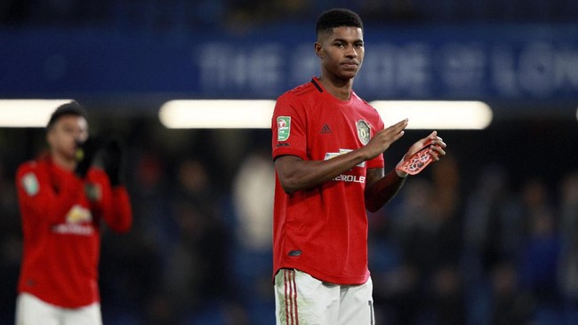 Cetak gol fantastis di Piala Liga Inggris, striker Manchester United Marcus Rashford disamakan dengan bintang asal Portugal, Cristiano Ronaldo.