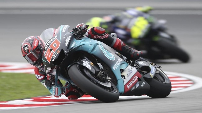 Pebalap Petronas Yamaha Fabio Quartararo masih kalah cepat dari pebalap Honda Marc Marquez jelang MotoGP Valencia 2019.
