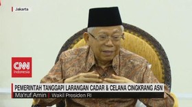 VIDEO: Ma'ruf Amin Soal Larangan Cadar & Celana Cingkrang ASN