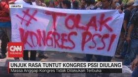 VIDEO: Unjuk Rasa Tuntut Kongres PSSI diulang