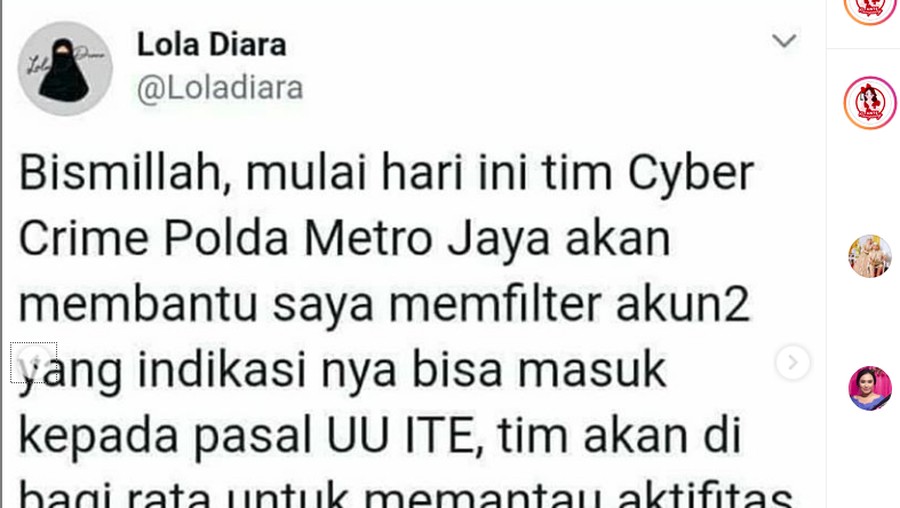 Lola Diara akan menempuh jalur hukum terkait pengaitan dirinya sebagai pelakor dalam kisah Layangan Putus yang viral di media sosial.
