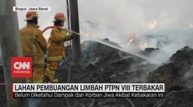 VIDEO: Lahan Pembuangan Limbah PTPN VIII Terbakar
