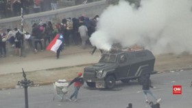 VIDEO: Pedemo Chile Kembali Bentrok dengan Aparat