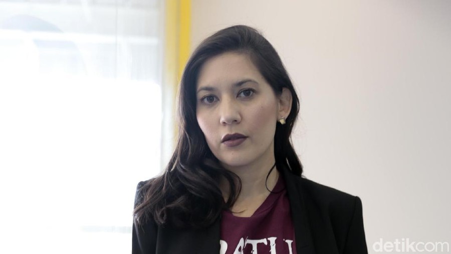 Hannah Al Rashid saat berkunjung ke kantor detikcom.
