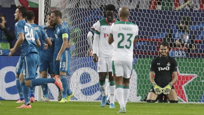 Juventus untuk sementara bermain imbang 1-1 melawan Lokomotiv Moskow pada lanjutan Grup D Liga Champions di Stadion RZD Arena, Kamis (7/11) dini hari WIB.