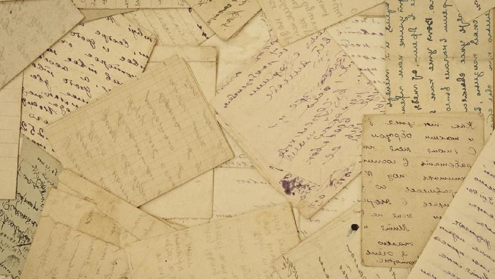 old paper, old letters, background