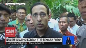 VIDEO: Nadiem Kunjungi Korban Atap Sekolah Roboh