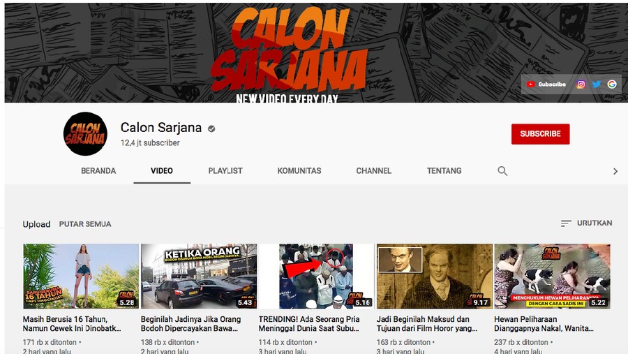 Plagiat Konten, Akun YouTube Calon Sarjana akan Ditindak Secara Hukum? Gara-gara plalgiat konten, akun YouTube Calon Sarjana akan ditindak secara hukum?