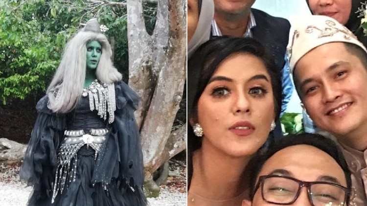 Pemeran Mak Lampir dalam sinetron Misteri Gunung Merapi telah dipersunting sang kekasih.