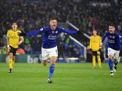 Kalahkan Aubameyang, Jamie Vardy Top Skor Liga Inggris