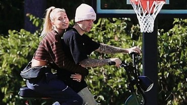 Layaknya Tom Cruise di Film Top Gun, Justin Bieber Ajak Istri Keliling Naik Sepeda