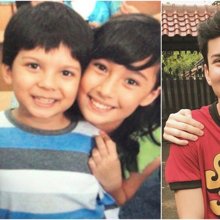 Selain dengan Prilly, sejak kecil Endy juga sudah kerja bareng Tatjana Saphira. (Foto: Instagram/ @endyarfian22)