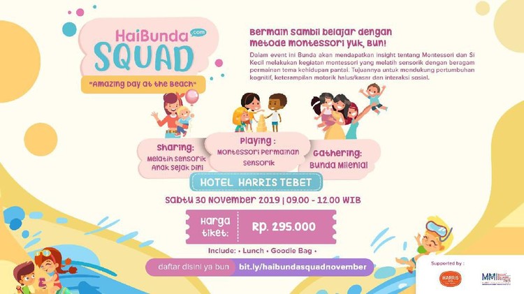 HaiBunda Squad kali ini akan mengajak Bunda dan si kecil main sambil belajar dengan metode montessori. Ikutan yuk!