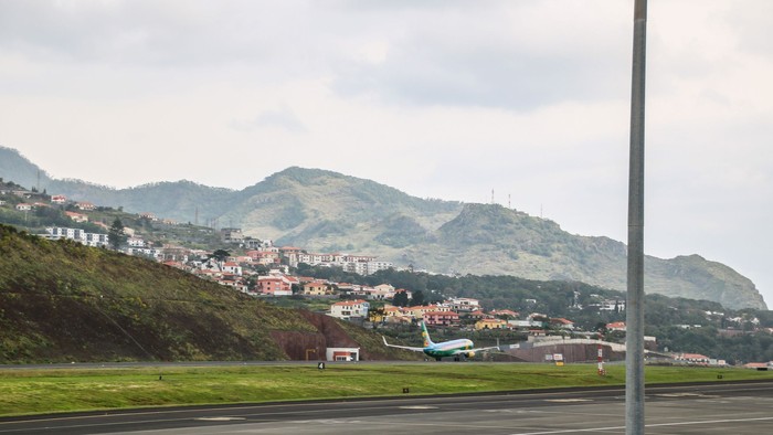 Airport Cristiano Ronaldo on the Island Madeira, Portugal