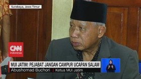 MUI Jatim: Pejabat Muslim Jangan Campur Ucapan Salam