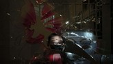 FOTO : Potret Demonstran Bertopeng Hong Kong Sejumlah peserta demo di Hong Kong membuat fose foto di depan proyektor yang menampilkan gambar kerusuhan di negara mereka baru-baru ini.
