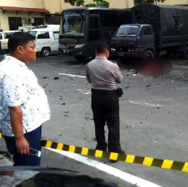 Kondisi Polrestabes Medan Usai Diguncang Bom Bunuh Diri