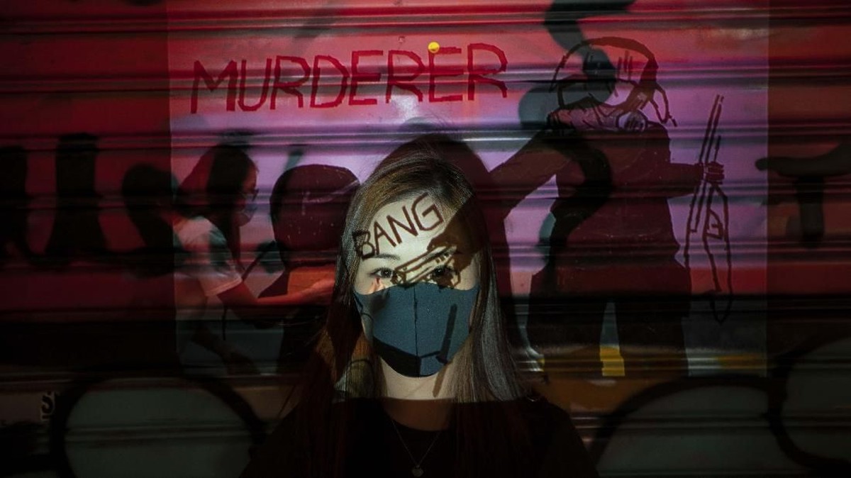 FOTO : Potret Demonstran Bertopeng Hong Kong