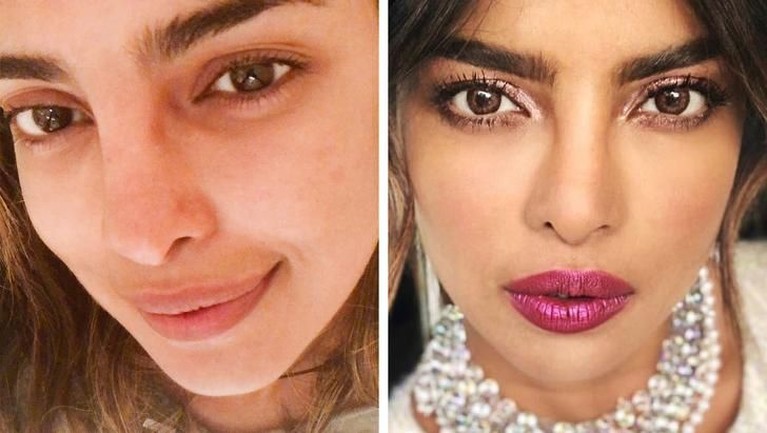 Deretan artis wanita Hollywood ini berani mengunggah foto di laman media sosial tanpa mengenakan make-up. Penasaran?