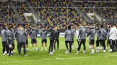 FOTO: Timnas Jerman 'Bersiap' Lolos ke Piala Eropa 2020 Timnas Jerman terus melakukan persiapan jelang laga penting Piala Eropa 2020 melawan Belarusia di Borussia Park, Sabtu (16/11).