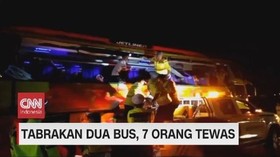 VIDEO: Tabrakan Dua Bus, 7 Orang Tewas