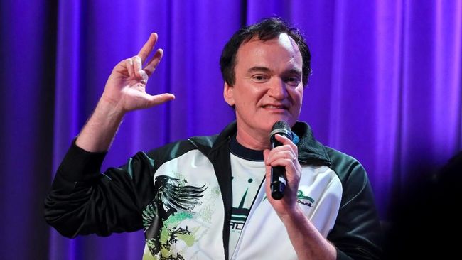 LOS ANGELES, CALIFORNIA - OCTOBER 02: Quentin Tarantino speaks onstage at Once Upon A Time In Hollywood: An Evening With Quentin Tarantino & Friends at the GRAMMY Museum on October 02, 2019 in Los Angeles, California.   Rebecca Sapp/Getty Images for The Recording Academy /AFP