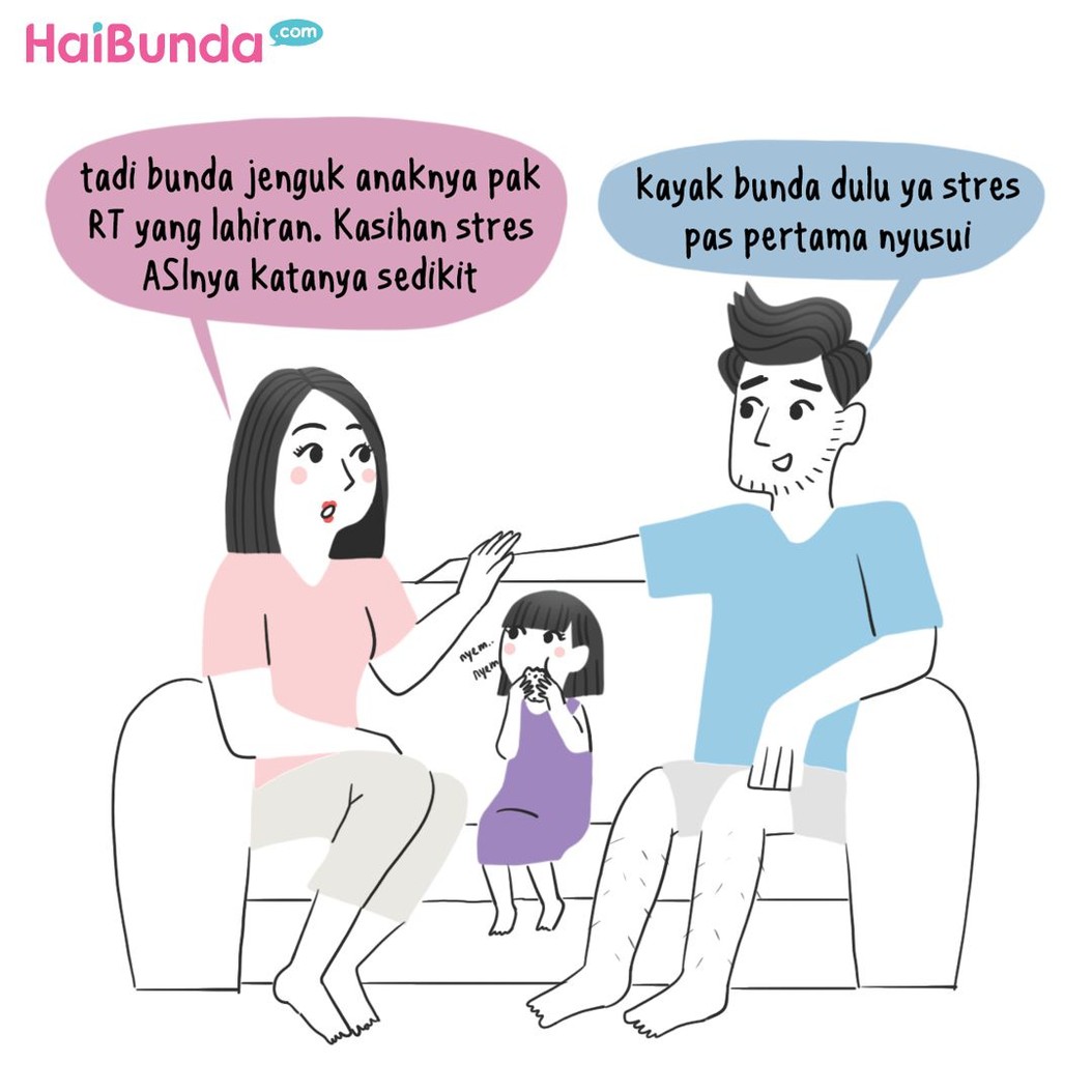 Berbagai tantangan dialami Bunda di komik ini saat menyusui kakak yang baru lahir. Kalau Bunda, apa tantangan yang dialami? Share yuk di kolom komentar.