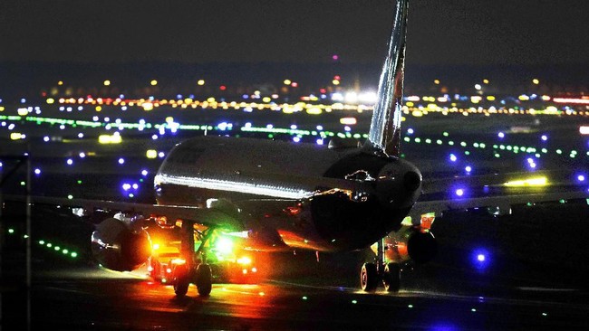 A Lufthansa aircraft rolls to a parking position at the airport in Frankfurt, Germany, Thursday, Nov. 7, 2019. The flight attendants' union Ufo is on strike at Lufthansa for 48 hours. (AP Photo/Michael Probst)