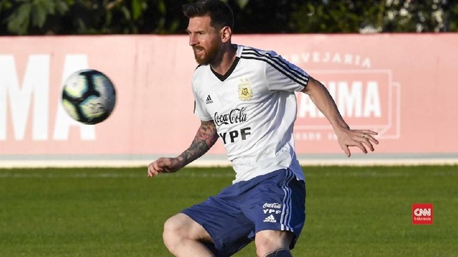 Penyerang Timnas Argentina, Lionel Messi.