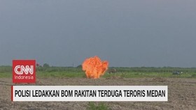 VIDEO: Polisi Ledakkan Bom Rakitan Terduga Teroris Medan