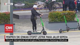 VIDEO: Pemprov DKI Izinkan Otopet Listrik Pakai Jalur Sepeda