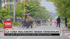 VIDEO: Uji Coba Jalan Malioboro Bebas Kendaraan