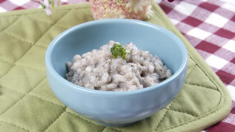 Si kecil sudah berusia 8 bulan, Bunda? Coba yuk beri menu MPASI bubur saring salmon yang kaya nutrisi.