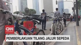 VIDEO: Pemberlakuan Tilang Jalur Sepeda