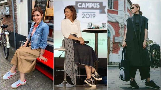 7 Gaya Najwa  Shihab  Pakai Sepatu  Sneakers Keren 