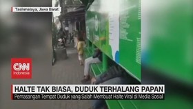 VIDEO: Halte Tak Biasa, Duduk Terhalang Papan