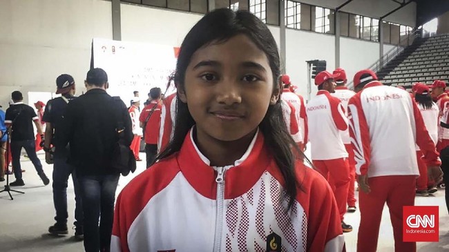 Atlet termuda kontingen Indonesia untuk SEA Games 2019 adalah Kyandra Kailana Susanto yang baru berusia 10 tahun.