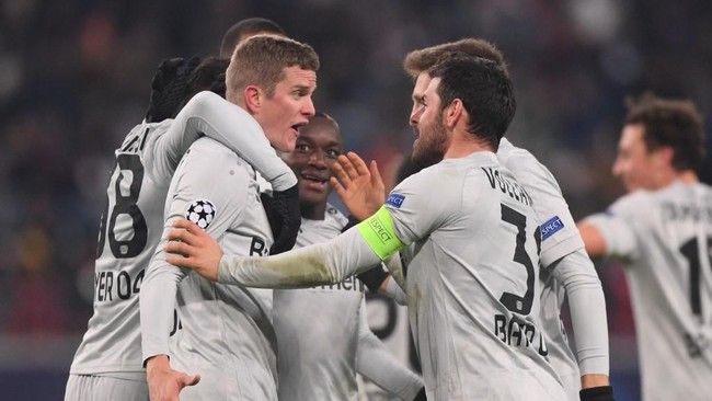 Bayer Leverkusen menang 2-0 atas Lokomotiv Moscow dalam pertandingan Grup D Liga Champions di Stadion RZD Arena, Rabu (27/11) dini hari WIB.