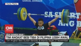 VIDEO: Tim Angkat Besi Tiba di Filipina Lebih Awal