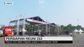 VIDEO: Panggung Utama Reuni 212 Sudah Berdiri di Monas