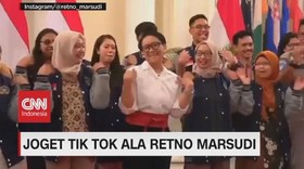 VIDEO: Menteri Luar Negeri Retno Marsudi Joget Ala Tik Tok