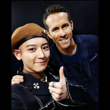 Bahagianya Chanyeol EXO Saat Ketemu Deadpool dari Hollywood
