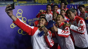 FOTO: Badminton Putra Indonesia Pertahankan Emas di SEA Games